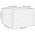 Miniatyrbillede 9 af 10: vidaXL plantekasse 70x70x45,5 cm massivt fyrretræ hvid