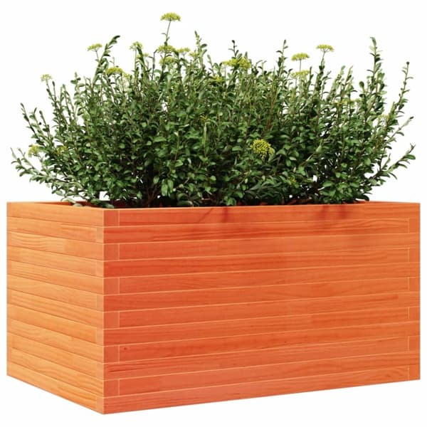 vidaXL Odlingslåda vaxbrun 90x60x45,5 cm massiv furu