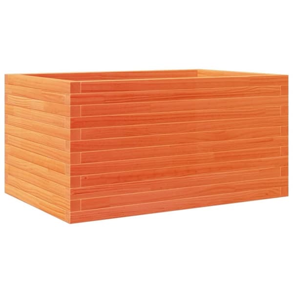 vidaXL Odlingslåda vaxbrun 90x60x45,5 cm massiv furu
