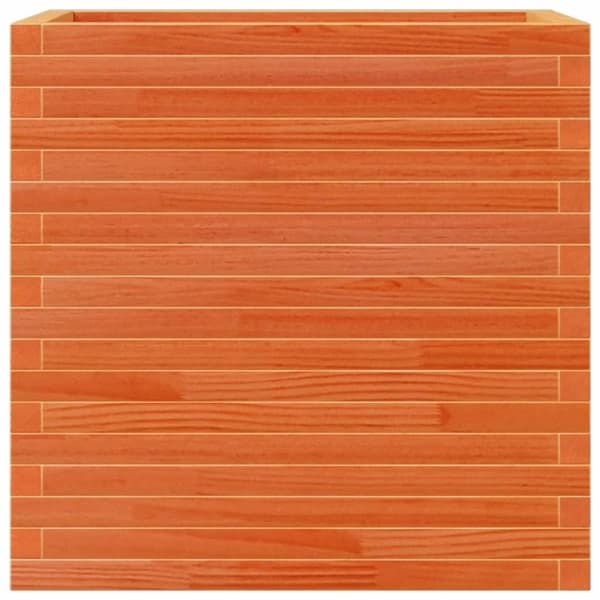 vidaXL Puutarhakukkalaatikko vahanruskea 70x40x68,5 cm täysi mänty