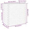 Pikkukuva 11 / 11: vidaXL Puutarhakukkalaatikko vahanruskea 70x40x68,5 cm täysi mänty