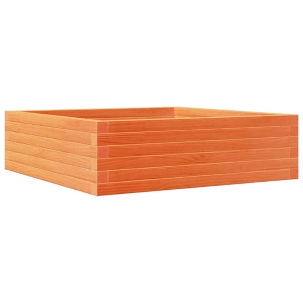 vidaXL plantekasse 80x80x23 cm massivt fyrretræ gyldenbrun