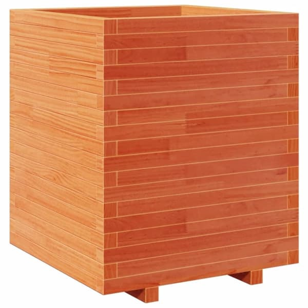 vidaXL plantekasse 60x60x72,5 cm massivt fyrretræ gyldenbrun