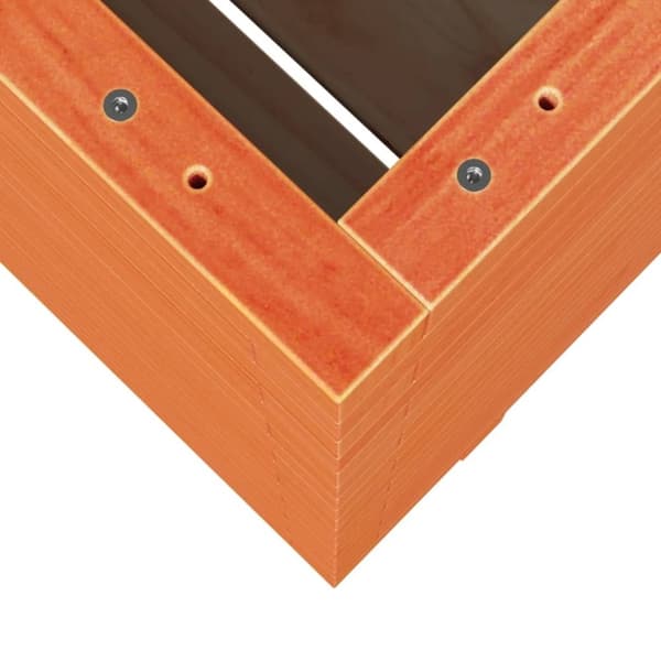 vidaXL plantekasse 60x60x72,5 cm massivt fyrretræ gyldenbrun