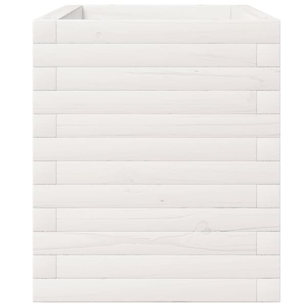 vidaXL Plantekasse hvit 110x40x49,5 cm heltre furu