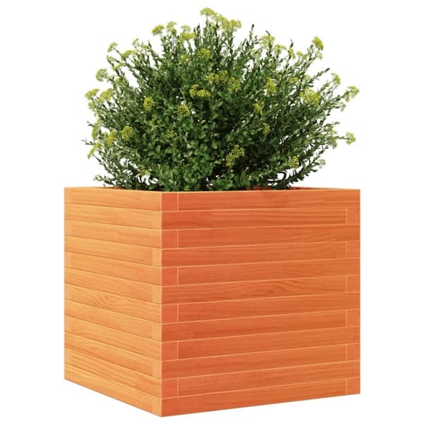 vidaXL Hageplantekasse voksbrun 50x50x46 cm heltre furu