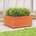Miniatyrbilde 4 av 11: vidaXL Plantekasse voksbrun 100x100x49,5 cm heltre furu