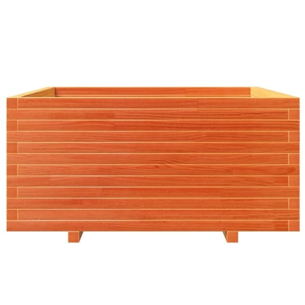 vidaXL Plantekasse voksbrun 100x100x49,5 cm heltre furu