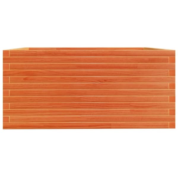 vidaXL Plantekasse voksbrun 100x100x49,5 cm heltre furu