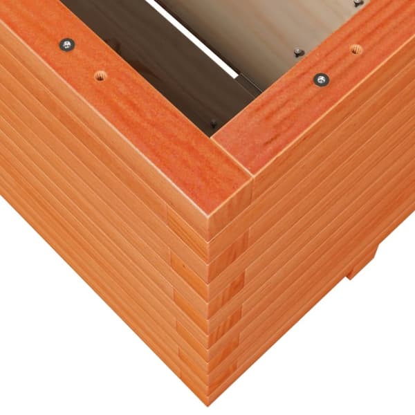 vidaXL Plantekasse voksbrun 100x100x49,5 cm heltre furu