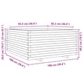 Miniatyrbilde 11 av 11: vidaXL Plantekasse voksbrun 100x100x49,5 cm heltre furu