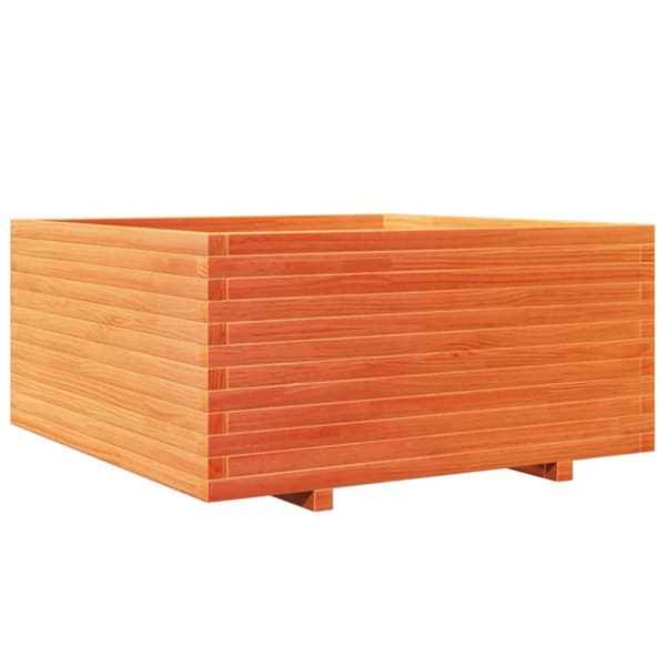 vidaXL Plantekasse voksbrun 100x100x49,5 cm heltre furu