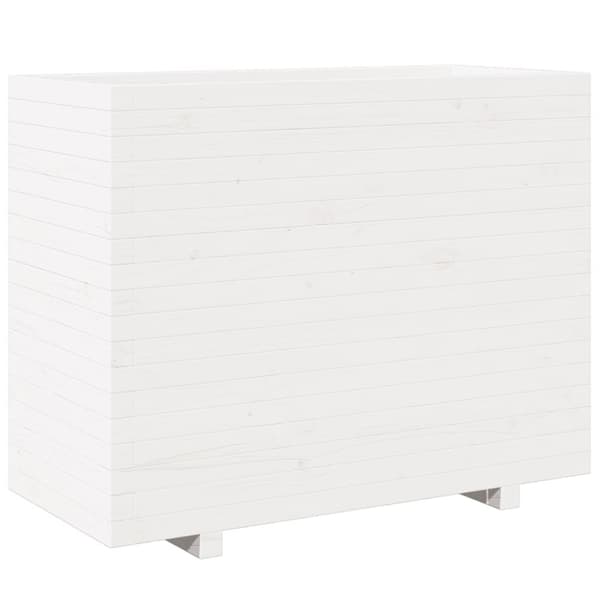 vidaXL Plantekasse hvit 90x40x72,5 cm heltre furu