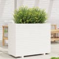 Miniatyrbilde 4 av 11: vidaXL Plantekasse hvit 90x40x72,5 cm heltre furu