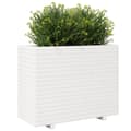Miniatyrbilde 5 av 11: vidaXL Plantekasse hvit 90x40x72,5 cm heltre furu