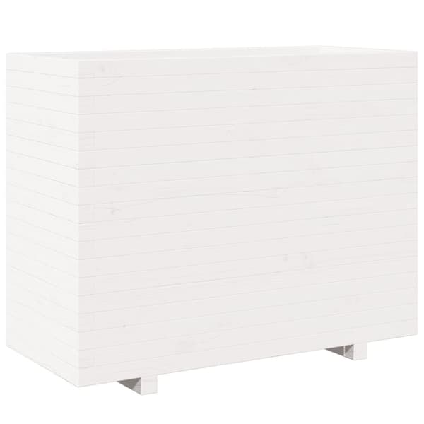 vidaXL Plantekasse hvit 90x40x72,5 cm heltre furu