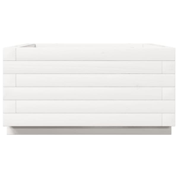vidaXL plantekasse 50x50x26,5 cm massivt fyrretræ hvid