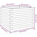 Miniatyrbild 11 av 11: vidaXL Odlingslåda vit 60x60x49,5 cm massiv furu