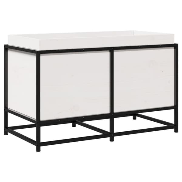 vidaXL Odlingslådor vit 80x40x50 cm massiv furu