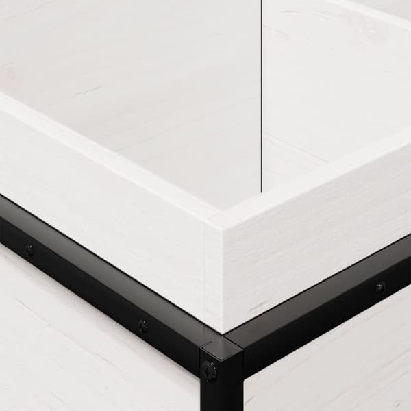 vidaXL Odlingslådor vit 80x40x50 cm massiv furu
