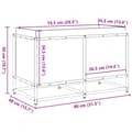 Miniatyrbild 9 av 10: vidaXL Odlingslådor vit 80x40x50 cm massiv furu