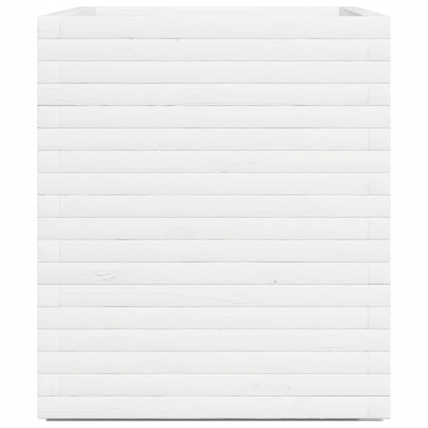vidaXL Odlingslåda 90x60x72 cm vit massiv furu