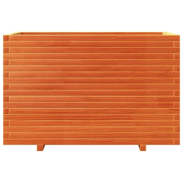 vidaXL Plantekasse voksbrun 110x60x72 cm heltre furu