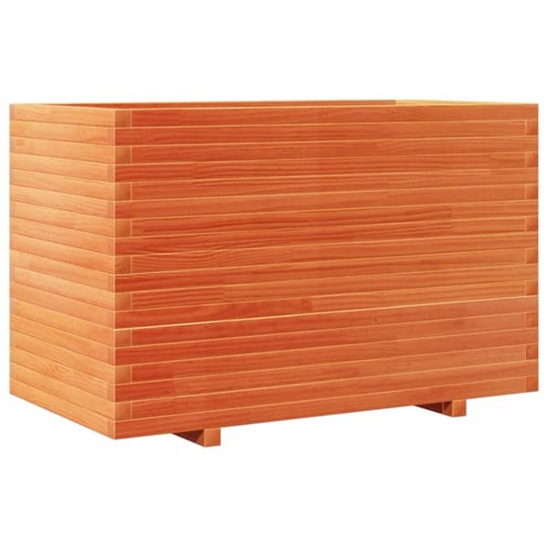 vidaXL Plantekasse voksbrun 110x60x72 cm heltre furu