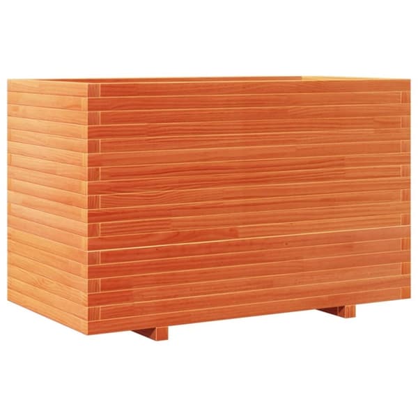 vidaXL plantekasse 110x60x72 cm massivt fyrretræ gyldenbrun