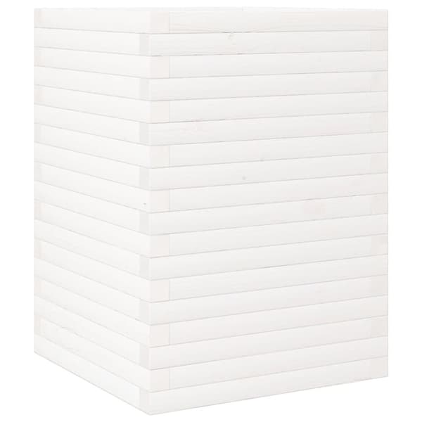 vidaXL Plantekasse hvit 50x50x68,5 cm heltre furu