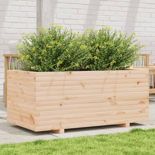 vidaXL plantekasse 110x60x49,5 cm massivt fyrretræ