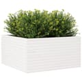 Miniatyrbilde 3 av 10: vidaXL Hageplantekasse hvit 90x90x46 cm heltre furu