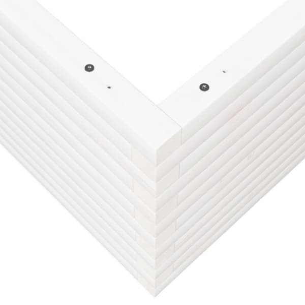 vidaXL Hageplantekasse hvit 90x90x46 cm heltre furu