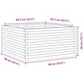 Miniatyrbilde 9 av 10: vidaXL Hageplantekasse hvit 90x90x46 cm heltre furu