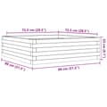 Miniatyrbilde 9 av 10: vidaXL Hageplantekasse 80x80x23 cm impregnert furu
