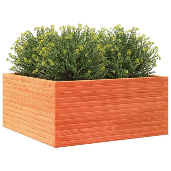 vidaXL Plantekasse voksbrun 100x100x46 cm heltre furu