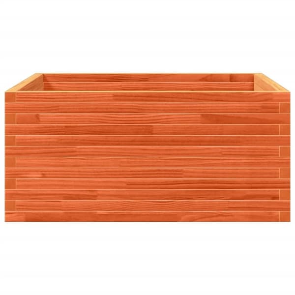 vidaXL Plantekasse voksbrun 100x100x46 cm heltre furu