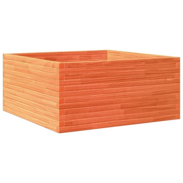 vidaXL Plantekasse voksbrun 100x100x46 cm heltre furu