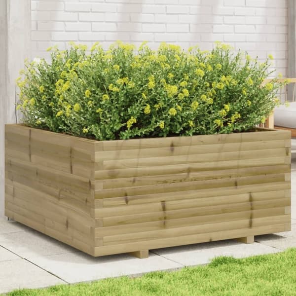 vidaXL Plantekasse 100x100x49,5 cm impregnert furu