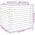 Miniatyrbilde 11 av 11: vidaXL Plantekasse 50x50x49,5 cm heltre douglasgran