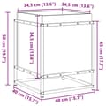 Miniatyrbilde 9 av 10: vidaXL Blomsterkasse 40x40x50 cm impregnert furu