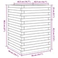 Miniatyrbilde 11 av 11: vidaXL Plantekasse 50x50x68,5 cm heltre douglasgran