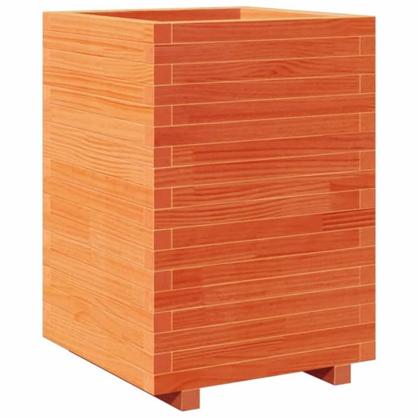 vidaXL Plantekasse voksbrun 50x50x72,5 cm heltre furu