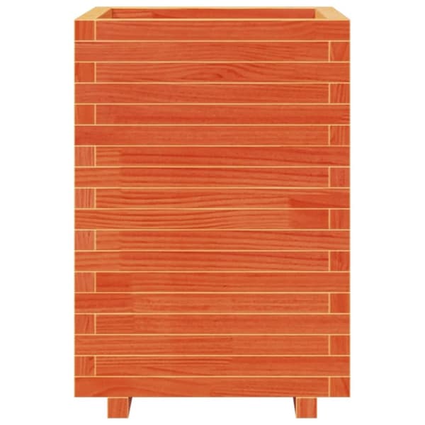 vidaXL Plantekasse voksbrun 50x50x72,5 cm heltre furu