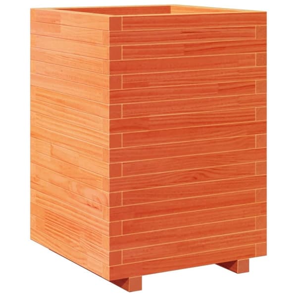vidaXL Plantekasse voksbrun 50x50x72,5 cm heltre furu