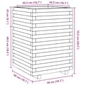 Miniatyrbilde 11 av 11: vidaXL Plantekasse voksbrun 50x50x72,5 cm heltre furu