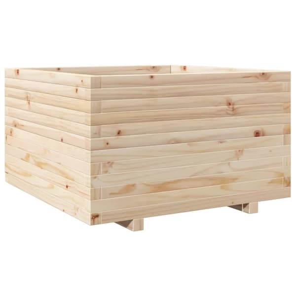 vidaXL Puutarhakukkalaatikko 80x80x49,5 cm täysi mänty