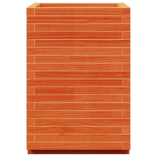 vidaXL plantekasse 50x50x72,5 cm massivt fyrretræ gyldenbrun