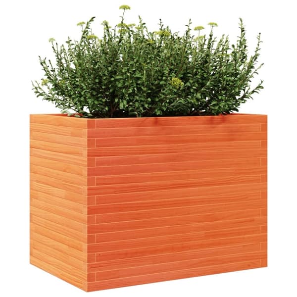 vidaXL Plantekasse voksbrun 90x60x68,5 cm heltre furu