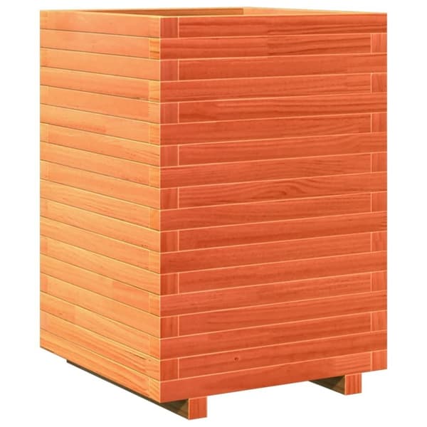 vidaXL Odlingslåda vaxbrun 50x50x72 cm massiv furu